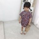 Caviar kids' 2019 summer 0-5-year-old girl's national style flower Qipao
