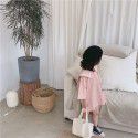 Hsenting 19 children's autumn new Korean girls' Navy style large lapel dress
