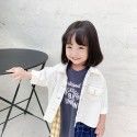 Children's caviar 2019 spring soft wide denim two color fried and washed denim coat
