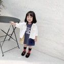 Children's caviar 2019 spring soft wide denim two color fried and washed denim coat
