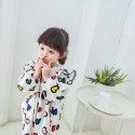 2020 jamini children's clothing spring and summer new girls' small and medium-sized children's colorful love printing lace collar dress