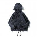 Spring 2020 Japanese retro work Stripe Jacket men's work hooded loose ins fashion casual coat
