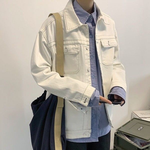 Chaowai 2020 spring new bright line tooling jacket men's ins Japanese couple Multi Pocket men's coat
