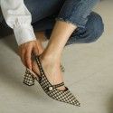 High heels, single shoes, women's thick heels, pointed shoes, Baotou fashion single shoes