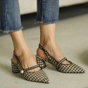 High heels, single shoes, women's thick heels, pointed shoes, Baotou fashion single shoes