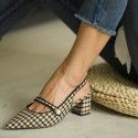 High heels, single shoes, women's thick heels, pointed shoes, Baotou fashion single shoes