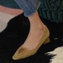 Spring 2020 small pointed middle heel Vintage commuter shoe women's shoe
