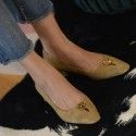 Spring 2020 small pointed middle heel Vintage commuter shoe women's shoe
