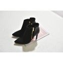 European station sheepskin high-heeled women's short boots thin heeled pointed bare boots autumn and winter new short boots retro women's Boots