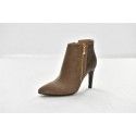 European station sheepskin high-heeled women's short boots thin heeled pointed bare boots autumn and winter new short boots retro women's Boots