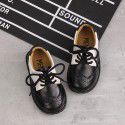 Spring and autumn boys' and girls' students' black leather shoes and leather children's shoes
