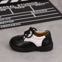 Spring and autumn boys' and girls' students' black leather shoes and leather children's shoes
