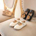 Children's shoes spring and autumn girls' shoes British style children's single shoes soft sole breathable leather baby shoes
