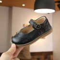 Children's shoes spring and autumn retro British girls' single shoes leather soft sole baby shoes Korean children's shoes
