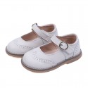 Children's shoes spring and autumn retro British girls' single shoes leather soft sole baby shoes Korean children's shoes
