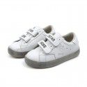 New men's and women's children's used casual shoes leather color magic stick rubber antiskid dirty little white shoes
