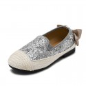 New spring and summer 2020 comfortable bow bright girl's single shoe casual shoes board shoes

