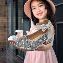 Children's shoes girl's princess shoes girl's crystal leather shoes dance shoes new children's single shoes high heels shoes in spring 2019
