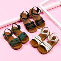 Girls' fashion little girls' sandals 2019 summer new children's leather soft sole shoes student princess shoes
