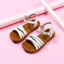 Girls' fashion little girls' sandals 2019 summer new children's leather soft sole shoes student princess shoes
