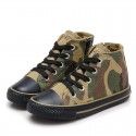 20 cool camouflage high top children's canvas shoes boys girls shoes lace up school field military training cloth shoes wholesale
