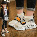 Girls' shoes 2019 new autumn Korean fashion boys' elastic knitting breathable socks shoes children's sports shoes
