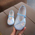 Handmade girls' embroidered shoes in Hanfu children's old Beijing cloth shoes national style students perform shoes dance shoes
