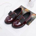 Girls' shoes spring 2020 new children's single shoes soft soled princess shoes British style black student performance shoes
