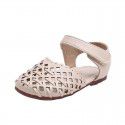 Girls' knitting shoes 2020 summer new baby shoes Korean hollow princess shoes Soft Sole Baby walking shoes
