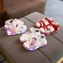 2020 summer new girls' bareteeth bright light sandals fashion luminous princess shoes baby breathable soft soled luminous shoes
