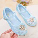 Spring and autumn Korean version of little high-heeled girl's shoes children's Sequin dress single shoes new little girl performance princess shoes
