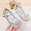Spring and autumn Korean version of little high-heeled girl's shoes children's Sequin dress single shoes new little girl performance princess shoes
