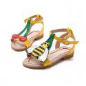 Little bee girls' sandals 2020 summer new Korean anti slip children's beach shoes sweet flat bottom princess shoes trend

