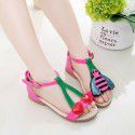 Little bee girls' sandals 2020 summer new Korean anti slip children's beach shoes sweet flat bottom princess shoes trend
