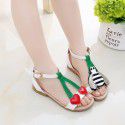 Little bee girls' sandals 2020 summer new Korean anti slip children's beach shoes sweet flat bottom princess shoes trend
