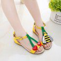 Little bee girls' sandals 2020 summer new Korean anti slip children's beach shoes sweet flat bottom princess shoes trend
