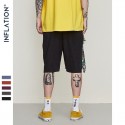 Inf men's wear  2020 spring and summer new fashion brand Street retro smoke solid color loose men's sports leisure shorts