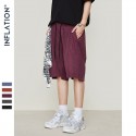 Inf men's wear  2020 spring and summer new fashion brand Street retro smoke solid color loose men's sports leisure shorts