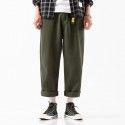 Autumn new Japanese style solid color loose straight pants for young men's casual pants loose men's pants overalls wide leg pants