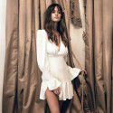 Cut off 2020 spring dress women's cross border New Sexy French retro temperament Ruffle Skirt