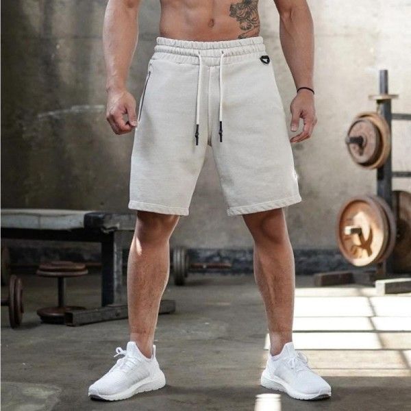 Cross border new muscle brothers fitness shorts summer casual loose pants men's training pants cotton