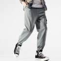 Spring new style overalls men's trend loose straight tube fashion brand Korean pants casual simple legged men's pants