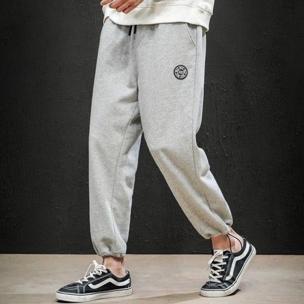 Lianxu men's wear  2020 new large size Wei pants men's fashion badge decoration spring and summer handsome corset men's sports pants