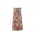 Cross border source South Korea early spring gentle romantic tulip Print Chiffon Skirt pleated design long skirt
