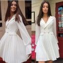 2020 cross border exclusive Amazon eBay New Europe and America spring and summer women's double breasted suit coat dress