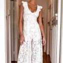 Amazon hot sales in 2020! European and American spring and summer new style lace embroidery back strap sexy girl style one-piece pants