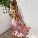 2020 cross border special for independent station wish new! European and American spring and summer lady style small daisy lace up dress