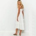 2020 cross border special station eBay New Europe and America spring and summer sweet girl style solid color suspender dress