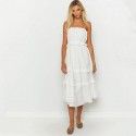2020 cross border special station eBay New Europe and America spring and summer sweet girl style solid color suspender dress