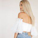 Foreign trade women's dress wrapped chest lace blouse women's fashion in Europe and America sexy self-cultivation off shoulder open navel off back bra top cross border
